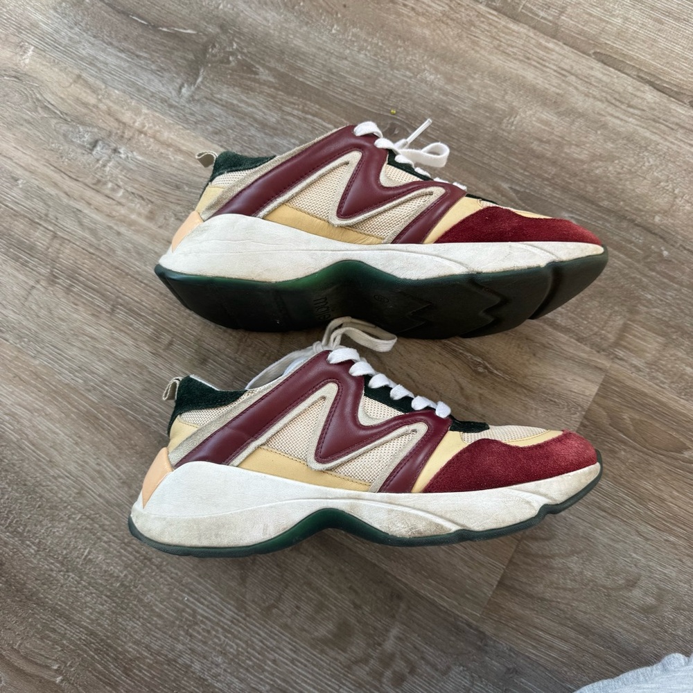Maje Red, Green and Beige Sneakers Size 39